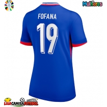 Camisa de Futebol França Youssouf Fofana #19 Equipamento Principal Mulheres Europeu 2024 Manga Curta